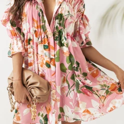 Levency New In Something Sweet Floral Shirt Dress