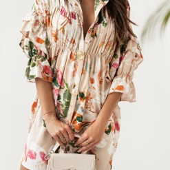 Levency New In Something Sweet Floral Shirt Dress
