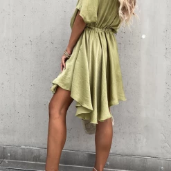 Levency Flowly V Neck Bat Mini Dress 13 Levency Flowly V Neck Bat Mini Dress