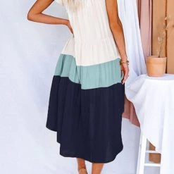 Levency New In Square High Low Tiered Colorblock Midi Dress 27 Levency New In Square High Low Tiered Colorblock Midi Dress