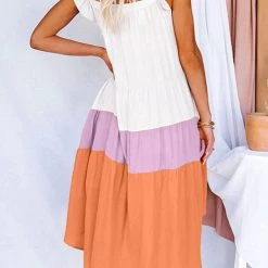 Levency New In Square High Low Tiered Colorblock Midi Dress 25 Levency New In Square High Low Tiered Colorblock Midi Dress