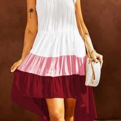 Levency New In Square High Low Tiered Colorblock Midi Dress 23 Levency New In Square High Low Tiered Colorblock Midi Dress