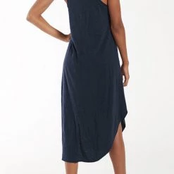 Levency New In I THINK NOT V Neck Tank Midi Dress