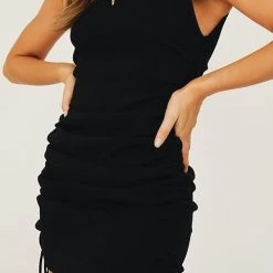 Levency New In Drawstring Sleeveless Mini Dress