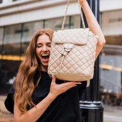 Levency Quilted Convertible Backpack New In