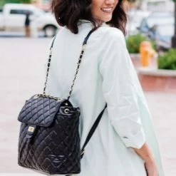 Levency Quilted Convertible Backpack New In