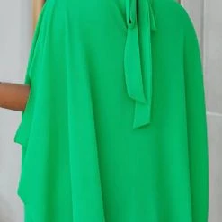 Levency Tie Back Cap Blouse New In