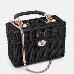 Levency New In Straw Crossbody Tote Clutch Bag