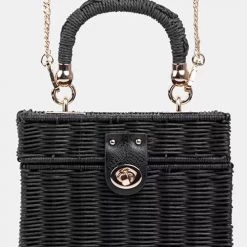 Levency New In Straw Crossbody Tote Clutch Bag