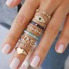 Levency New In Eyes Love Heart 8PCS Ring Set