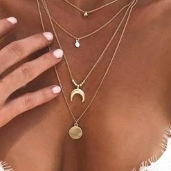 Levency Px Horn Pendant Layer Necklace New In