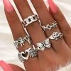 Levency Cupid Butterfly Ring Set New In