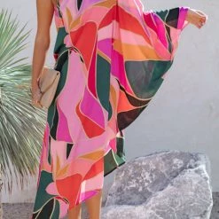 Levency Multi Print Asymmetrical One Shoulder Dress