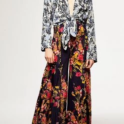 Levency Print Belted Palazzo Pant