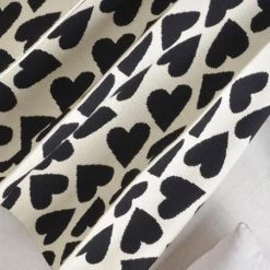 Levency Full Of Love A-Line Knit Midi Skirt New In