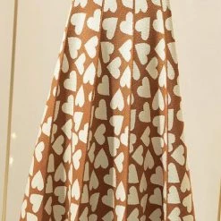 Levency Full Of Love A-Line Knit Midi Skirt New In