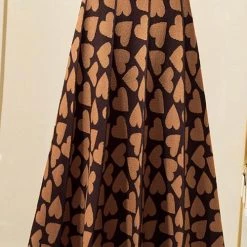 Levency Full Of Love A-Line Knit Midi Skirt New In