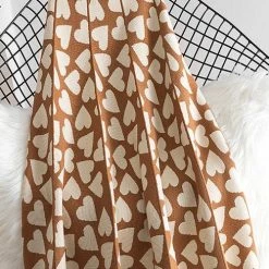 Levency Full Of Love A-Line Knit Midi Skirt New In