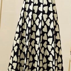 Levency Full Of Love A-Line Knit Midi Skirt New In