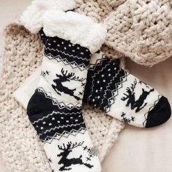 Levency Fuzzy Holiday Socks New In