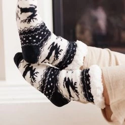 Levency Fuzzy Holiday Socks New In