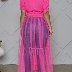 Levency Showing Off A Little Shirt Cover Dress