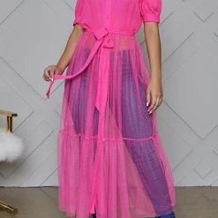 Levency Showing Off A Little Shirt Cover Dress