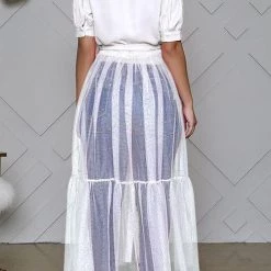 Levency Showing Off A Little Shirt Cover Dress