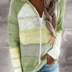 Levency Gradient Zipper Hoodie Cardigan New In