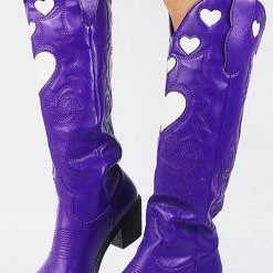 Levency Heart Slip On Cowgirl Boots