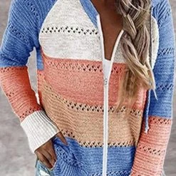 Levency Gradient Zipper Hoodie Cardigan New In