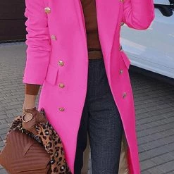 Levency Double Breasted Relaxed Fit Coat