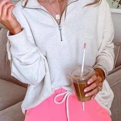 Levency Zipper Lapel Hoodie