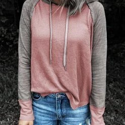 Levency New In Patchwork Drawstring Hoodie