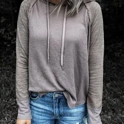 Levency New In Patchwork Drawstring Hoodie