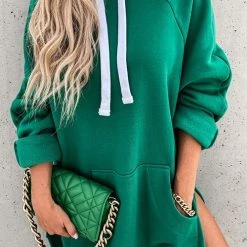 Levency New In Hooded Jumper Dress With Contrast Ties