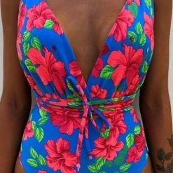 Levency V NECK Tied One-piece Swimsuit New In