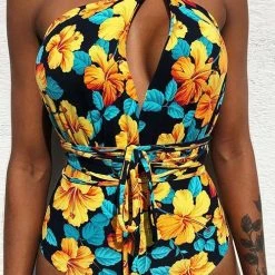 Levency V NECK Tied One-piece Swimsuit New In