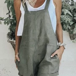 Levency Square Neck Pockets Romper New In