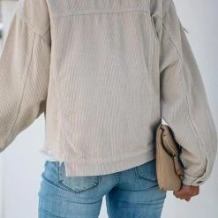 Levency Frayed Hem Cropped Corduroy Jacket New In 39 Levency Frayed Hem Cropped Corduroy Jacket New In