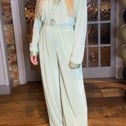 Levency Pleated Oversized Shirt And Trouser Set New In