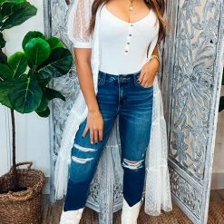 Levency Polka Dot Button Up Short Sleeve Coat