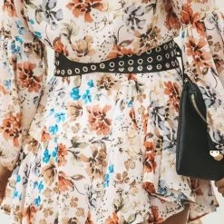 Levency New In Hollow Leather Wide Belt