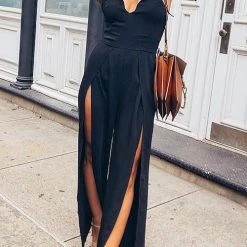Levency Strapless Slit Jumpsuit New In