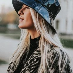 Levency New In PU Bucket Hat