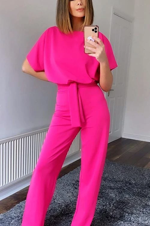 Levency New In Short Sleeve Knot Jumpsuit 2 Levency New In Short Sleeve Knot Jumpsuit