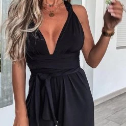 Levency Cross Sleeveless Jumpsuit