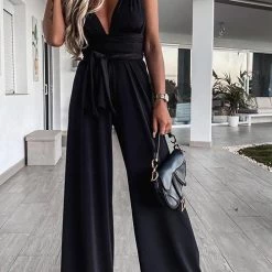 Levency Cross Sleeveless Jumpsuit