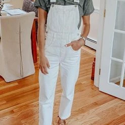 Levency New In Solid Pockets Denim Overall