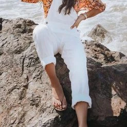 Levency New In Solid Pockets Denim Overall